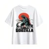 主图_02 Godzilla Drinking Coffee Tokyo City Back Print T-Shirt
