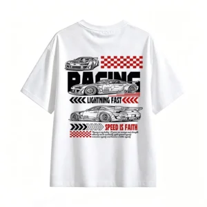 Racing Culture Speed Is Faith Back Print T-Shirt