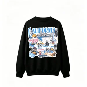 主图_1 California San Francisco Disneyland Print Sweatshirt