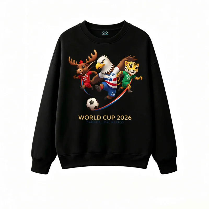 World Cup 2026 Soccer Mascot Graphic Sweatshirt