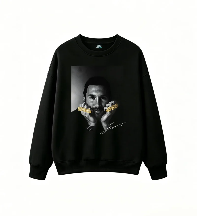 Lionel Messi Champion Rings Graphic Sweatshirt