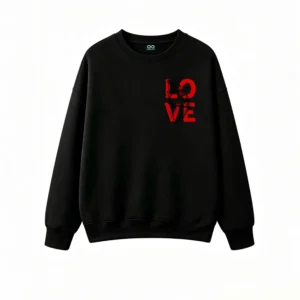 主图_1 Buzo Cuello Redondo Algodón Estampada Love Corazón Artístico Premium