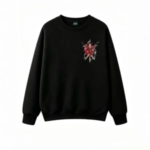 主图_1 Buzo Cuello Redondo Algodón Estampado Corazón Daga Gótico Urbano Premium