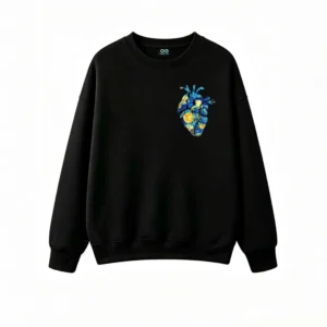 Buzo Cuello Redondo Algodón Estampado Corazón Van Gogh Arte Premium