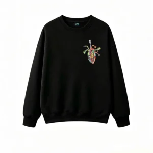 主图_1 Buzo Cuello Redondo Algodón Estampada Corazón Musical Arte Premium