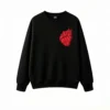 主图_1 Buzo Cuello Redondo Algodón Estampado Corazón Urbano Diseño Exclusivo