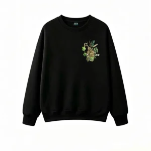 Buzo Cuello Redondo Algodón Estampado Naturaleza Corazón Bosque Orgánico