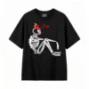 Remera Algodón Estampado Esqueleto Manzana Premium Oversize