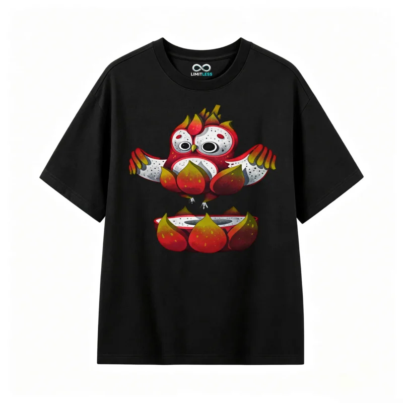 Remera Algodón Estampado Fruta Exótica Diseño Creativo Premium