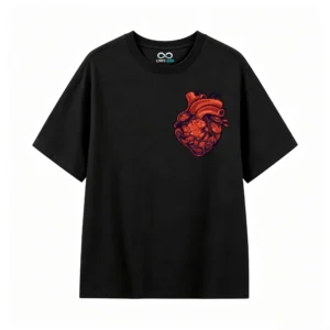 Remera Algodón Estampado Corazón Pixel Art Diseño Gamer