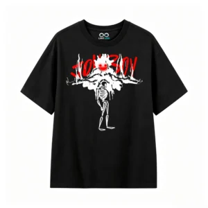 Remera Algodón Estampado Skeleton Oversize Diseño Urbano