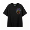 Remera Algodón Estampado Corazón Neón Flores Arte Urbano