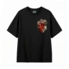 Remera Algodón Estampado Corazón Floral Arte Urbano Premium