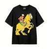 Remera Algodón Estampa Calavera Caballo Vintage Oversize
