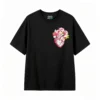 Remera Algodón Estampado Corazón Flores Vintage Trendy