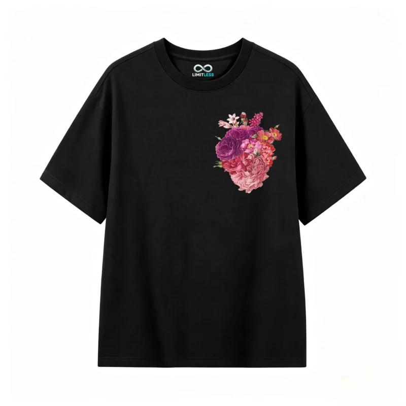 主图_1 Remera Algodón Estampado Flores Vintage Diseño Artístico Premium