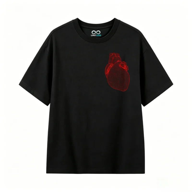 Remera Algodón Estampado Corazón 3D Red Anatómica Premium