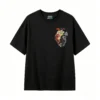 Remera Algodón Estampado Corazón Floral Arte Botánico Full