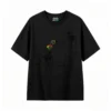 Remera Algodón Estampado Esqueleto Flores Diseño Urbano
