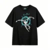 主图_1 Remera Algodón Estampado Esqueleto Neón Glow Oversize Urbano