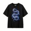 Remera Algodón Estampado Serpiente Porcelana Vintage Casual
