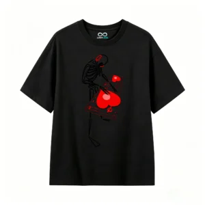 主图_1 Remera Algodón Estampa Corazón Y2K Diseño Casual Urbano
