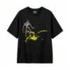Remera Algodón Estampado Esqueleto Fuego Diseño Urbano Premium