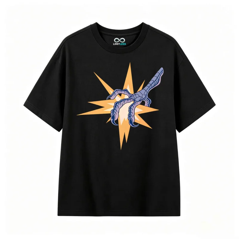 Remera Algodón Estampado Garra Dinossaurio Urbano Premium