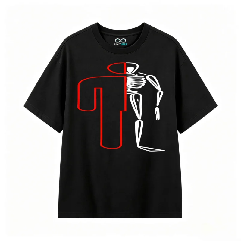 Remera Algodón Estampado Esqueleto Diseño Urbano Casual Premium
