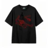 主图_1 Remera Algodón Estampado Esqueleto Huesos Gótico Oversize