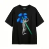主图_1 Remera Algodón Estampado Flor Blue Arte Aesthetic Premium