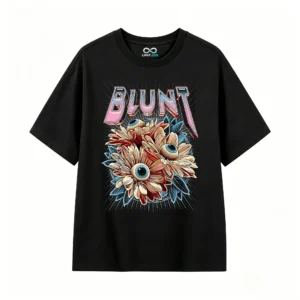 主图_1 Remera Algodón Estampada Blunt Flores Ojos Estilo Urbano