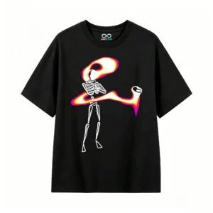 主图_1 Remera Algodón Estampado Esqueleto Neon Oversize Urbano Premium