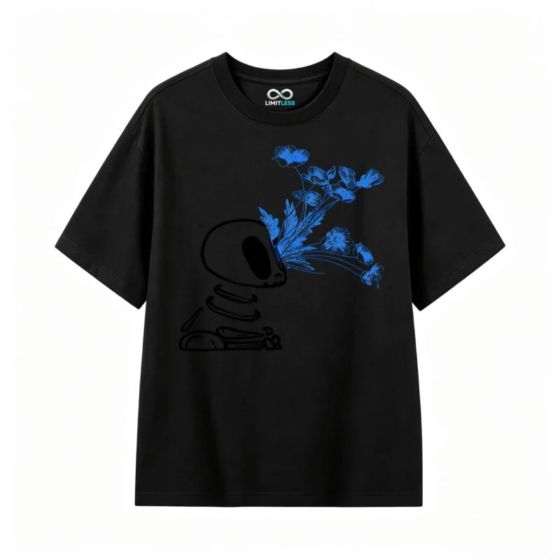Remera Algodón Estampado Flores Abstracto Urbano Premium