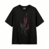 Remera Algodón Estampado Fuego Calavera Aesthetic Oversize