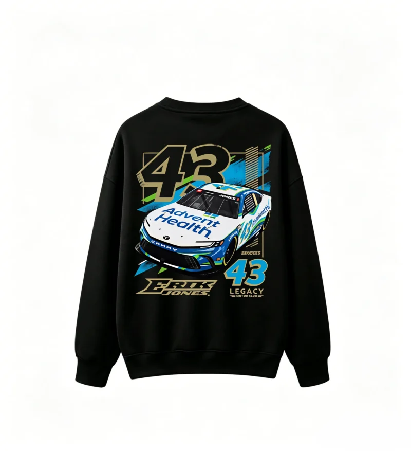 主图_1 Erik Jones 43 NASCAR Crew Neck Sweatshirt