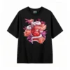 主图_1 Remera Algodón Estampado Serpiente Flores Gótico Casual Premium