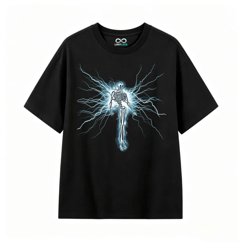 主图_1 Remera Algodón Estampado Rayos Esqueleto Full Color Premium