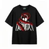 主图_1 Remera Algodón Estampado Esqueleto Serpiente Roja Oversize