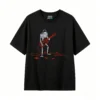 主图_1 Remera Algodón Estampado Esqueleto Guitarra Rock Oversize
