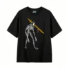 主图_1 Remera Algodón Estampado Esqueleto Espada Diseño Urbano