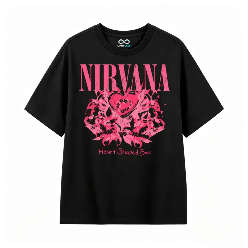 主图_1 Remera Algodón Nirvana Heart Shaped Box Estampada Premium