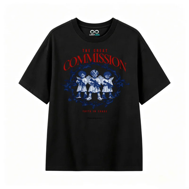 主图_1 Remera Algodón Estampado Urbano The Great Commission Oversize