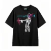 Remera Algodón Estampado Esqueleto Neon Urbano Oversize