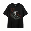 Remera Algodón Estampado Esqueleto Fuego Diseño Urbano Casual