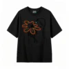 Remera Algodón Estampada Flor Arte Neón Diseño Exclusivo