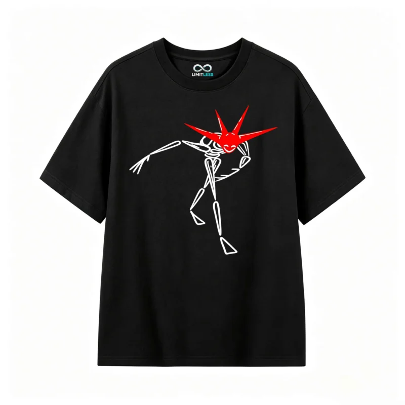 主图_1 Remera Algodón Estampado Arte Abstracto Urbano Oversize