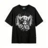 Remera Algodón Estampado Ángel Rosa Estilo Urbano Premium