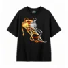 Remera Algodón Estampado Esqueleto Fuego Full Print Urbano
