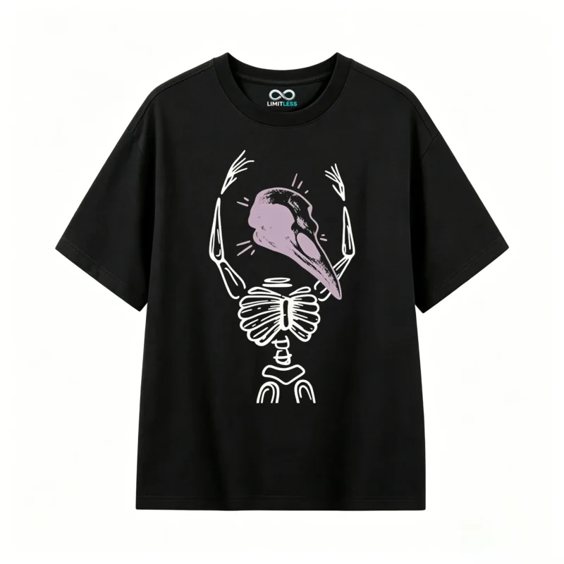 主图_1 Remera Algodón Estampado Calavera Estilo Dark Aesthetic